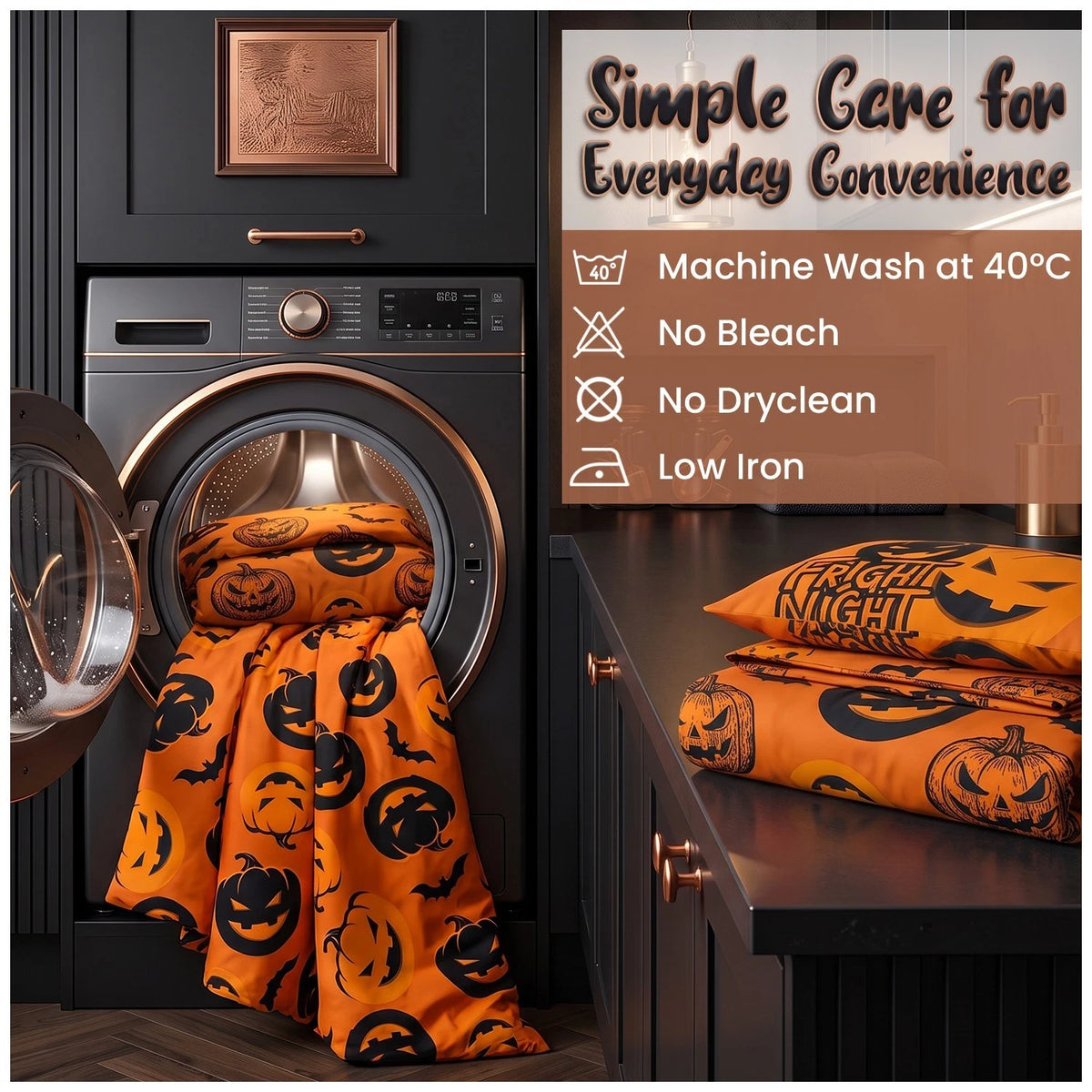 Gothic Halloween Reversible Duvet Set - Fright Night