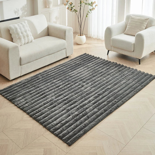 Super Soft Faux Rabbit Fur Non-Slip Rug