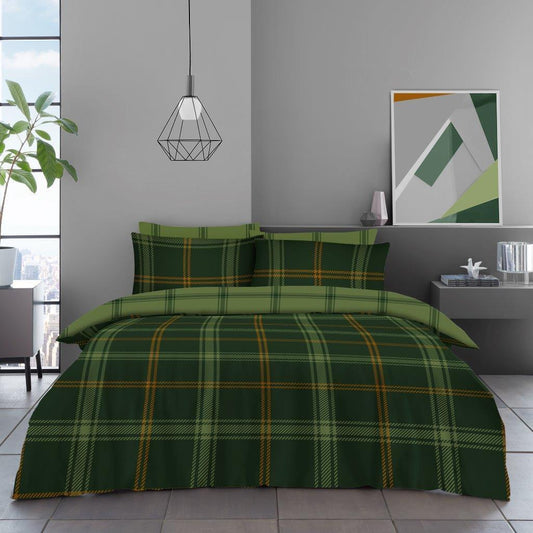 Forest Tartan Check - Complete Collection Duvet Set With Fitted Sheet