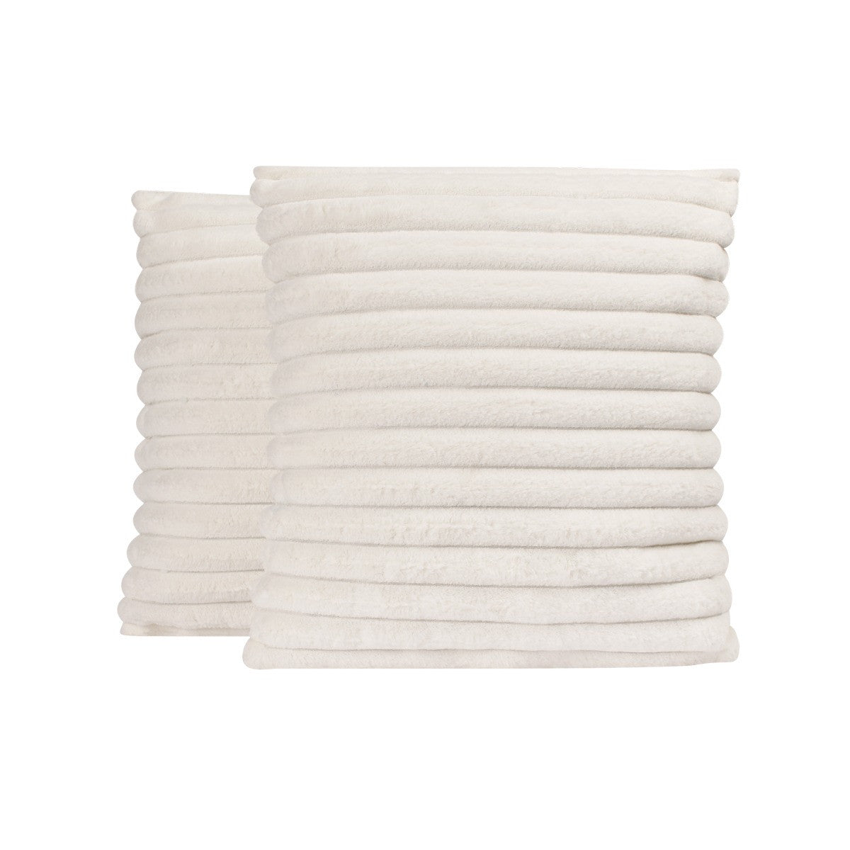 Faux Fur Thick Ribbed 18" Cushion Cover