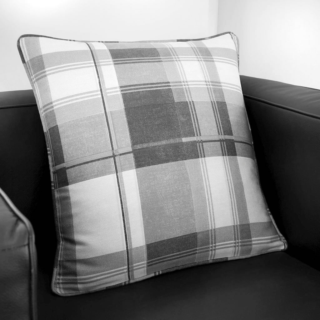 Balmoral 17" Cotton Cushion Cover Grey