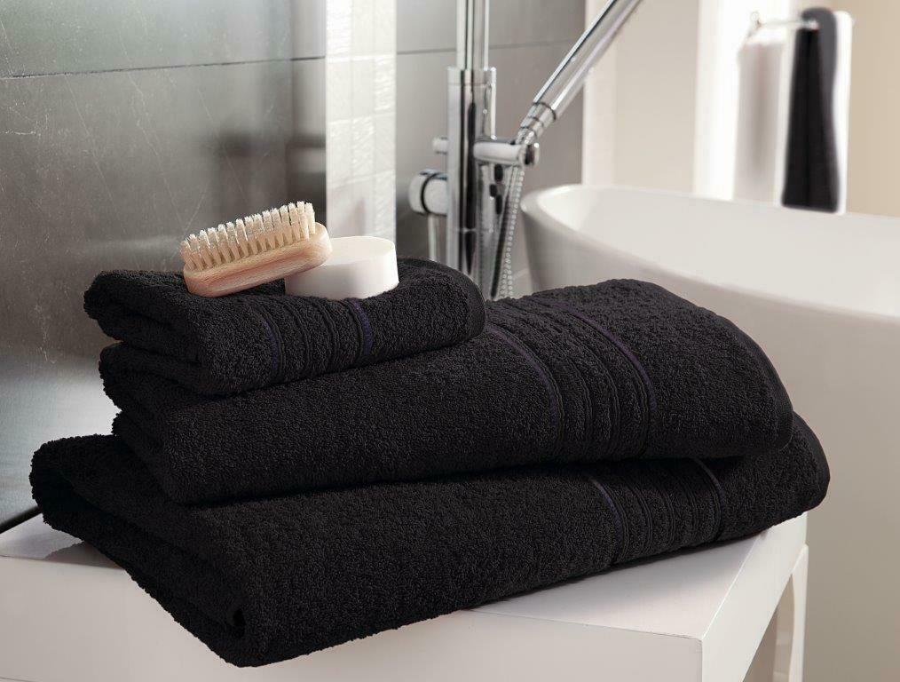 Luxury 100% Egyptian Cotton Hampton Towel 450gsm Black