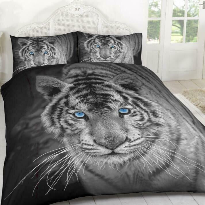 Tiger Animal Print Reversible Duvet Set