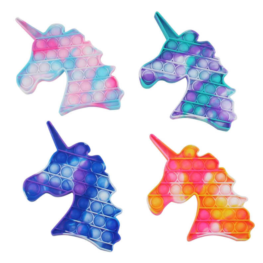 Unicorn Tie Dye Fidget Push Popper Toy