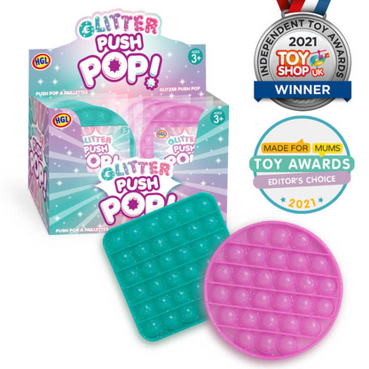 Glitter Fidget Push Popper Toy