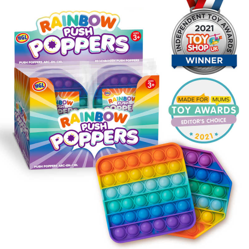 Rainbow Fidget Push Popper Toy