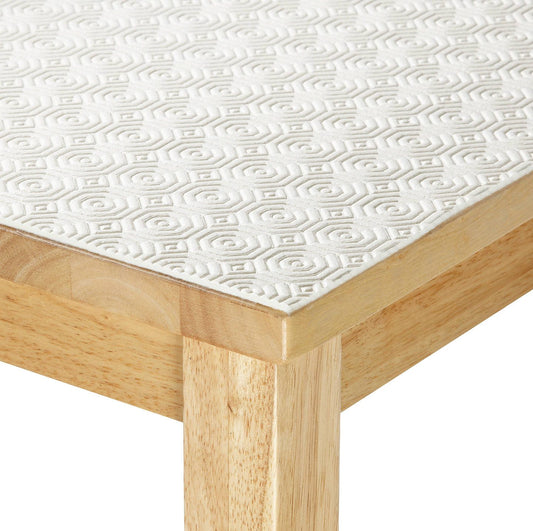 Embossed Geometric Table Protector Cream
