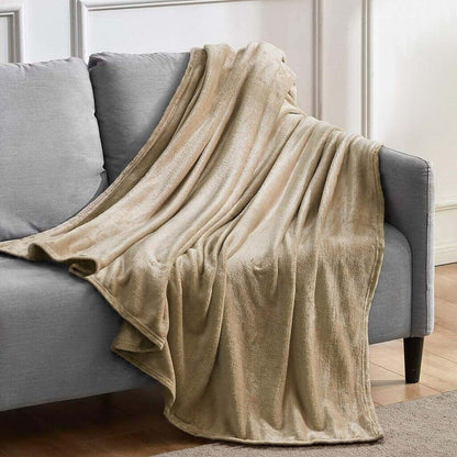 Velosso Soft Touch Plain Flannel Throw