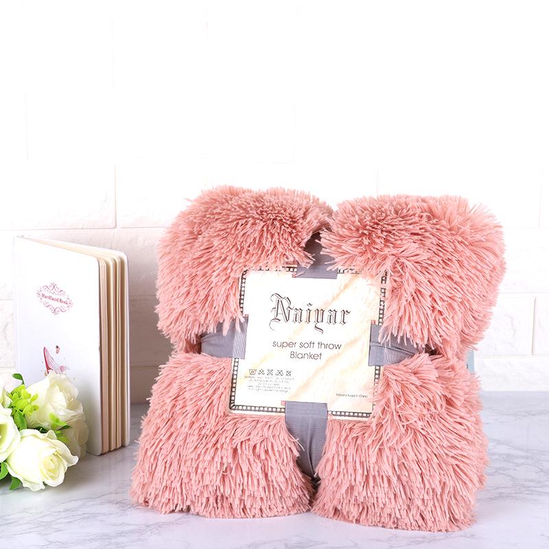 Hug & Snug Super Soft Shaggy Throw Blush Pink