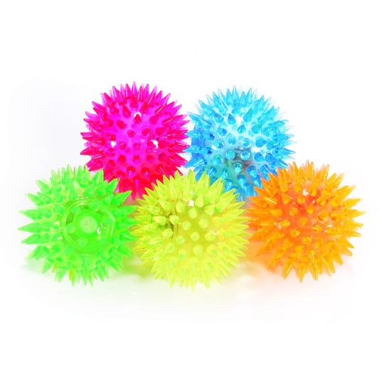 Neon Spiked Flashing Sensory Ball