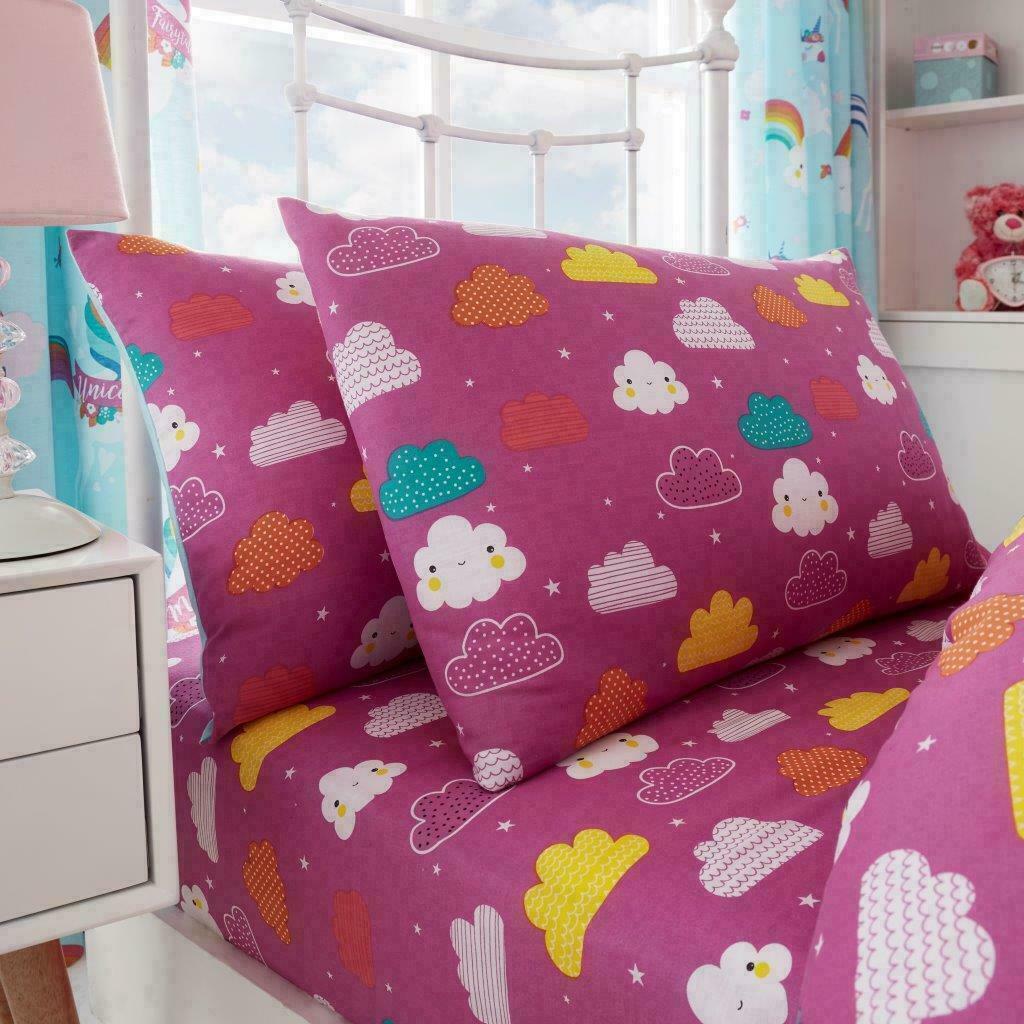 Unicorn Fairy Tale Reversible Kids Single Duvet Cover & Pillowcase