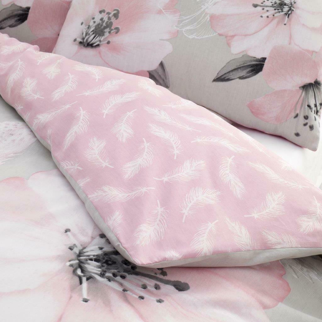 Ava Floral Pink Design Reversible Duvet Set GC