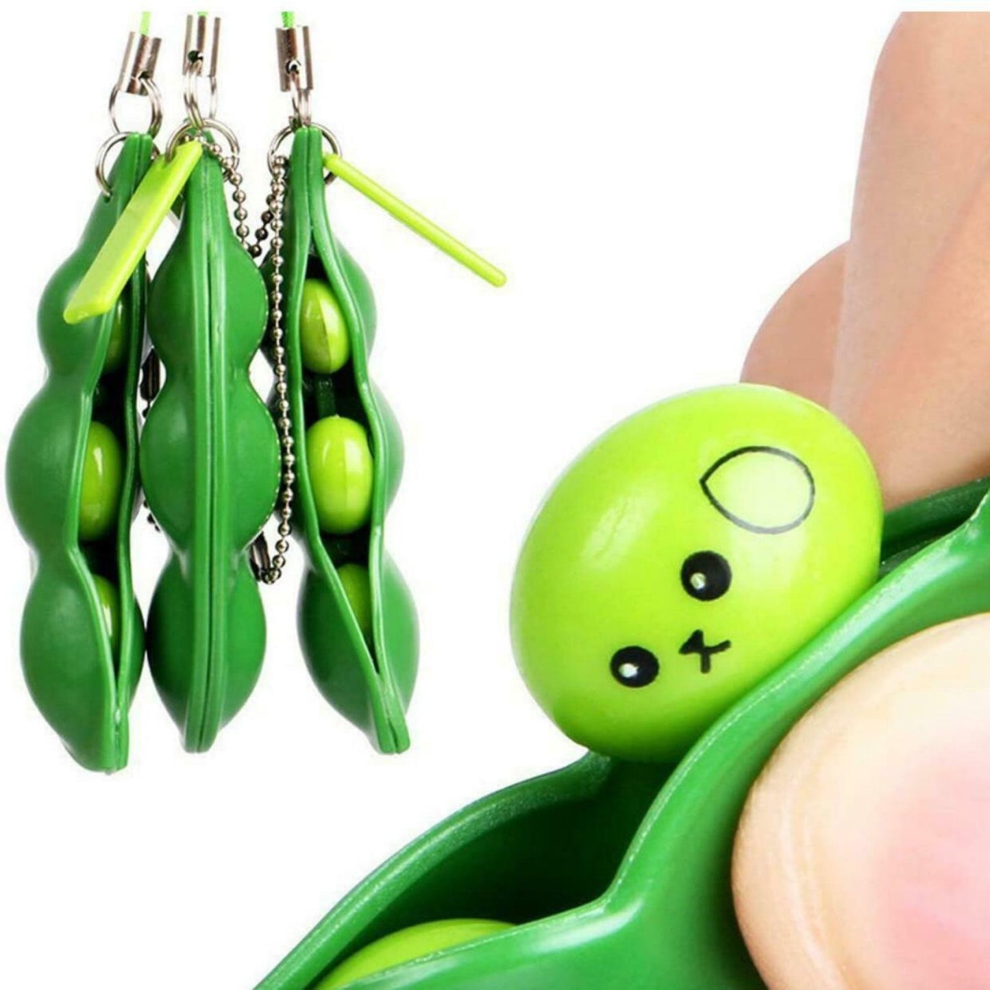 Peas In A Pod Fidget Toy Keychain