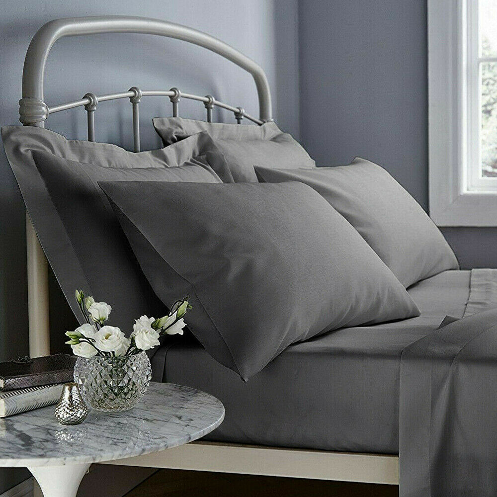 Luxury Egyptian Cotton 200 Thread Count Fitted Sheet - Grey