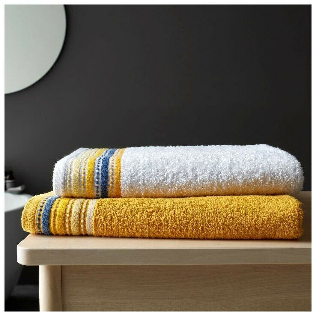 M Quick Dry store Yellow 6 Piece Bath Towel Set 2 Bath, 2 Hand, 2 Wash cloths Cotton