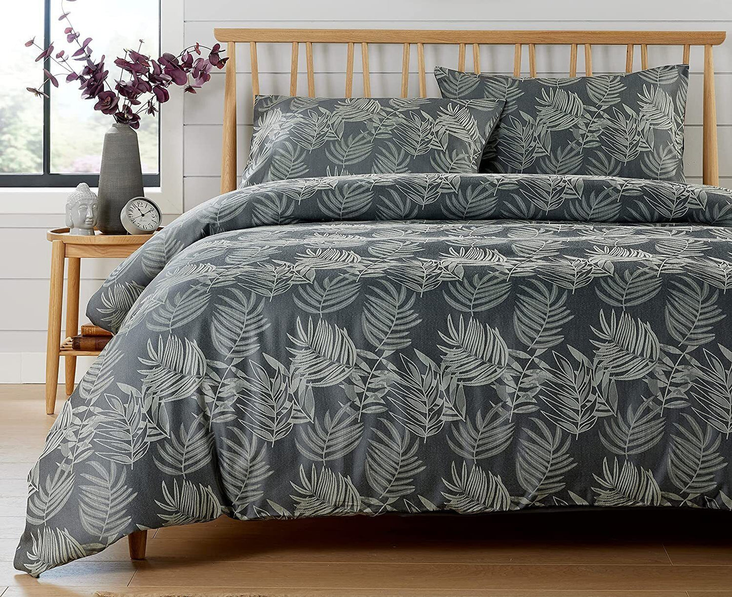 Tropical Leaf Luxury Cotton Rich Jacquard Duvet Set