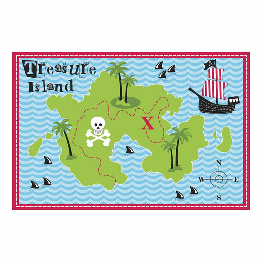 Kids Bedroom Non Slip Rug 60cm x 90cm Pirates