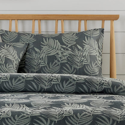 Tropical Leaf Luxury Cotton Rich Jacquard Duvet Set