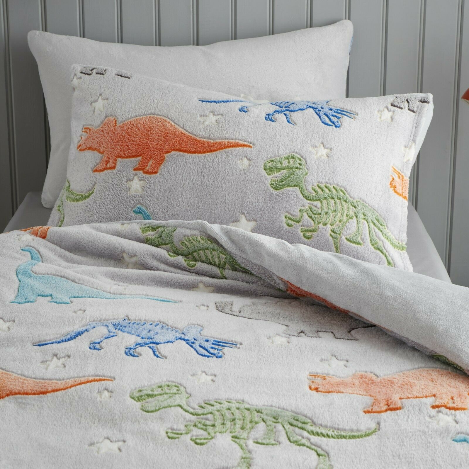 Gray hotsell dinosaur bedding